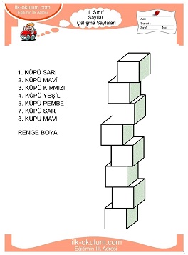 Çocuklar İçin Sayılar Çalışma Sayfaları 